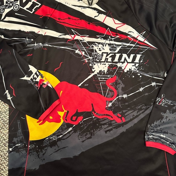 Kini Red Bull Motorcross Racing Jersey Men’s Size XL Red Black yellow - Picture 2 of 10